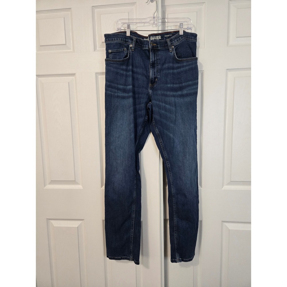 Eddie Bauer Mens Straight Fit Jeans 40x34 Medium Wash Blue Denim Pants